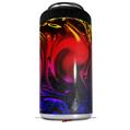 WraptorSkinz Skin Decal Wrap compatible with Yeti 16oz Tall Colster Can Cooler Insulator Liquid Metal Chrome Flame Hot (COOLER NOT INCLUDED)