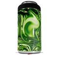 WraptorSkinz Skin Decal Wrap compatible with Yeti 16oz Tall Colster Can Cooler Insulator Liquid Metal Chrome Neon Green (COOLER NOT INCLUDED)