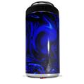 WraptorSkinz Skin Decal Wrap compatible with Yeti 16oz Tall Colster Can Cooler Insulator Liquid Metal Chrome Royal Blue (COOLER NOT INCLUDED)