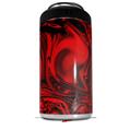 WraptorSkinz Skin Decal Wrap compatible with Yeti 16oz Tall Colster Can Cooler Insulator Liquid Metal Chrome Red (COOLER NOT INCLUDED)