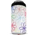 WraptorSkinz Skin Decal Wrap compatible with Yeti 16oz Tall Colster Can Cooler Insulator Kearas Flowers on White (COOLER NOT INCLUDED)