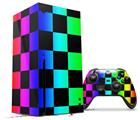 WraptorSkinz Skin Wrap compatible with the 2020 XBOX Series X Console and Controller Rainbow Checkerboard (XBOX NOT INCLUDED)