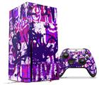 WraptorSkinz Skin Wrap compatible with the 2020 XBOX Series X Console and Controller Purple Checker Graffiti (XBOX NOT INCLUDED)