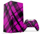 WraptorSkinz Skin Wrap compatible with the 2020 XBOX Series X Console and Controller Pink Plaid (XBOX NOT INCLUDED)
