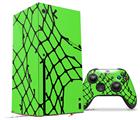WraptorSkinz Skin Wrap compatible with the 2020 XBOX Series X Console and Controller Ripped Fishnets Green (XBOX NOT INCLUDED)