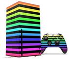 WraptorSkinz Skin Wrap compatible with the 2020 XBOX Series X Console and Controller Stripes Rainbow (XBOX NOT INCLUDED)