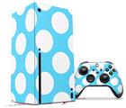 WraptorSkinz Skin Wrap compatible with the 2020 XBOX Series X Console and Controller Kearas Polka Dots White And Blue (XBOX NOT INCLUDED)