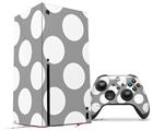 WraptorSkinz Skin Wrap compatible with the 2020 XBOX Series X Console and Controller Kearas Polka Dots Whtie On Gray (XBOX NOT INCLUDED)