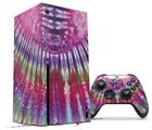 WraptorSkinz Skin Wrap compatible with the 2020 XBOX Series X Console and Controller Tie Dye Red Stripes (XBOX NOT INCLUDED)