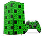 WraptorSkinz Skin Wrap compatible with the 2020 XBOX Series X Console and Controller Criss Cross Green (XBOX NOT INCLUDED)