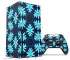 WraptorSkinz Skin Wrap compatible with the 2020 XBOX Series X Console and Controller Abstract Floral Blue (XBOX NOT INCLUDED)