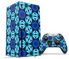 WraptorSkinz Skin Wrap compatible with the 2020 XBOX Series X Console and Controller Daisies Blue (XBOX NOT INCLUDED)