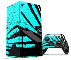 WraptorSkinz Skin Wrap compatible with the 2020 XBOX Series X Console and Controller Baja 0040 Neon Teal (XBOX NOT INCLUDED)