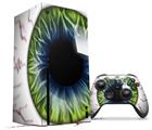 WraptorSkinz Skin Wrap compatible with the 2020 XBOX Series X Console and Controller Eyeball Blue Green (XBOX NOT INCLUDED)