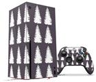 WraptorSkinz Skin Wrap compatible with the 2020 XBOX Series X Console and Controller Winter Trees Purple (XBOX NOT INCLUDED)