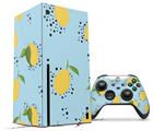 WraptorSkinz Skin Wrap compatible with the 2020 XBOX Series X Console and Controller Lemon Blue (XBOX NOT INCLUDED)