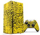 WraptorSkinz Skin Wrap compatible with the 2020 XBOX Series X Console and Controller Folder Doodles Yellow (XBOX NOT INCLUDED)