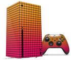 WraptorSkinz Skin Wrap compatible with the 2020 XBOX Series X Console and Controller Faded Dots Hot Pink Orange (XBOX NOT INCLUDED)