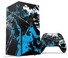WraptorSkinz Skin Wrap compatible with the 2020 XBOX Series X Console and Controller Baja 0003 Neon Blue (XBOX NOT INCLUDED)