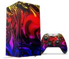 WraptorSkinz Skin Wrap compatible with the 2020 XBOX Series X Console and Controller Liquid Metal Chrome Flame Hot (XBOX NOT INCLUDED)