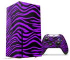 WraptorSkinz Skin Wrap compatible with the 2020 XBOX Series X Console and Controller Purple Zebra (XBOX NOT INCLUDED)