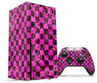 WraptorSkinz Skin Wrap compatible with the 2020 XBOX Series X Console and Controller Pink Checkerboard Sketches (XBOX NOT INCLUDED)