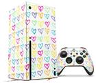 WraptorSkinz Skin Wrap compatible with the 2020 XBOX Series X Console and Controller Kearas Hearts White (XBOX NOT INCLUDED)