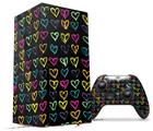WraptorSkinz Skin Wrap compatible with the 2020 XBOX Series X Console and Controller Kearas Hearts Black (XBOX NOT INCLUDED)