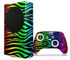 WraptorSkinz Skin Wrap compatible with the 2020 XBOX Series S Console and Controller Rainbow Zebra (XBOX NOT INCLUDED)