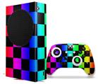 WraptorSkinz Skin Wrap compatible with the 2020 XBOX Series S Console and Controller Rainbow Checkerboard (XBOX NOT INCLUDED)