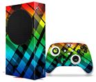 WraptorSkinz Skin Wrap compatible with the 2020 XBOX Series S Console and Controller Rainbow Plaid (XBOX NOT INCLUDED)