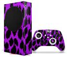 WraptorSkinz Skin Wrap compatible with the 2020 XBOX Series S Console and Controller Purple Leopard (XBOX NOT INCLUDED)