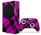 WraptorSkinz Skin Wrap compatible with the 2020 XBOX Series S Console and Controller Pink Plaid (XBOX NOT INCLUDED)