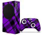 WraptorSkinz Skin Wrap compatible with the 2020 XBOX Series S Console and Controller Purple Plaid (XBOX NOT INCLUDED)