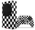 WraptorSkinz Skin Wrap compatible with the 2020 XBOX Series S Console and Controller Checkers White (XBOX NOT INCLUDED)