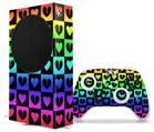 WraptorSkinz Skin Wrap compatible with the 2020 XBOX Series S Console and Controller Love Heart Checkers Rainbow (XBOX NOT INCLUDED)