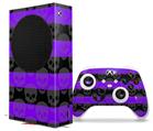 WraptorSkinz Skin Wrap compatible with the 2020 XBOX Series S Console and Controller Skull Stripes Purple (XBOX NOT INCLUDED)