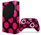 WraptorSkinz Skin Wrap compatible with the 2020 XBOX Series S Console and Controller Kearas Polka Dots Pink On Black (XBOX NOT INCLUDED)