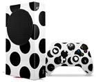 WraptorSkinz Skin Wrap compatible with the 2020 XBOX Series S Console and Controller Kearas Polka Dots White And Black (XBOX NOT INCLUDED)