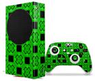WraptorSkinz Skin Wrap compatible with the 2020 XBOX Series S Console and Controller Criss Cross Green (XBOX NOT INCLUDED)
