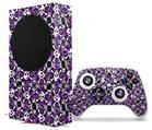 WraptorSkinz Skin Wrap compatible with the 2020 XBOX Series S Console and Controller Splatter Girly Skull Purple (XBOX NOT INCLUDED)