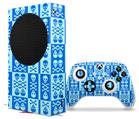 WraptorSkinz Skin Wrap compatible with the 2020 XBOX Series S Console and Controller Skull And Crossbones Pattern Blue (XBOX NOT INCLUDED)