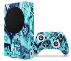 WraptorSkinz Skin Wrap compatible with the 2020 XBOX Series S Console and Controller Scene Kid Sketches Blue (XBOX NOT INCLUDED)
