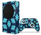 WraptorSkinz Skin Wrap compatible with the 2020 XBOX Series S Console and Controller Abstract Floral Blue (XBOX NOT INCLUDED)