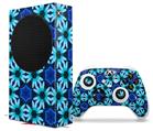 WraptorSkinz Skin Wrap compatible with the 2020 XBOX Series S Console and Controller Daisies Blue (XBOX NOT INCLUDED)