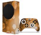 WraptorSkinz Skin Wrap compatible with the 2020 XBOX Series S Console and Controller Bokeh Hex Orange (XBOX NOT INCLUDED)