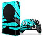 WraptorSkinz Skin Wrap compatible with the 2020 XBOX Series S Console and Controller Baja 0040 Neon Teal (XBOX NOT INCLUDED)