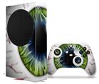 WraptorSkinz Skin Wrap compatible with the 2020 XBOX Series S Console and Controller Eyeball Blue Green (XBOX NOT INCLUDED)