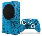 WraptorSkinz Skin Wrap compatible with the 2020 XBOX Series S Console and Controller Folder Doodles Blue Medium (XBOX NOT INCLUDED)