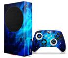 WraptorSkinz Skin Wrap compatible with the 2020 XBOX Series S Console and Controller Cubic Shards Blue (XBOX NOT INCLUDED)